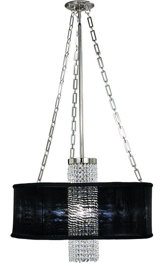 Angelique One Light Chandelier in Polished Silver with White Sheer Shade (8|1955PSSWH)