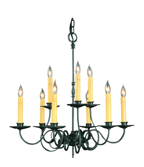 Black Forest Nine Light Chandelier in Charcoal (8|1319CH)