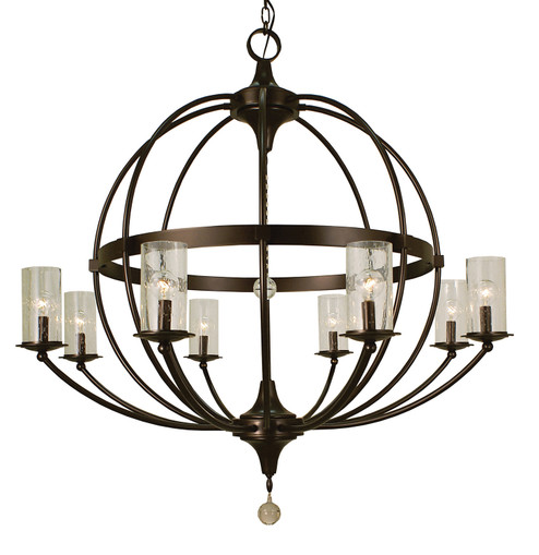 Compass Eight Light Foyer Chandelier in Mahogany Bronze (8|1078MB)
