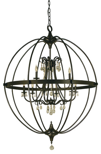 Compass Nine Light Foyer Chandelier in Matte Black (8|1070MBLACK)