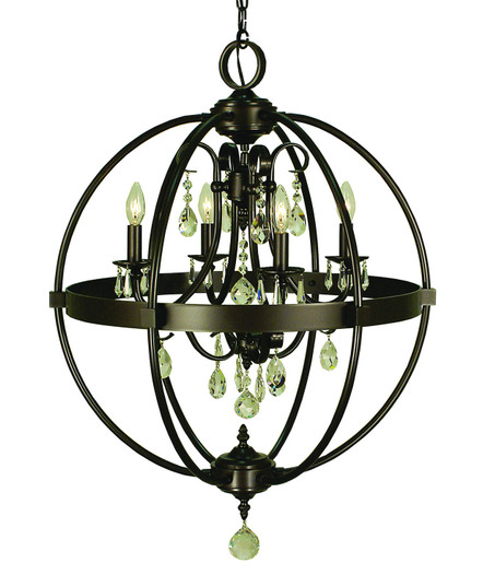 Compass Four Light Chandelier in Matte Black (8|1064MBLACK)