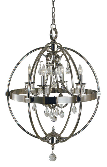 Compass Four Light Chandelier in Brushed Nickel (8|1064BN)