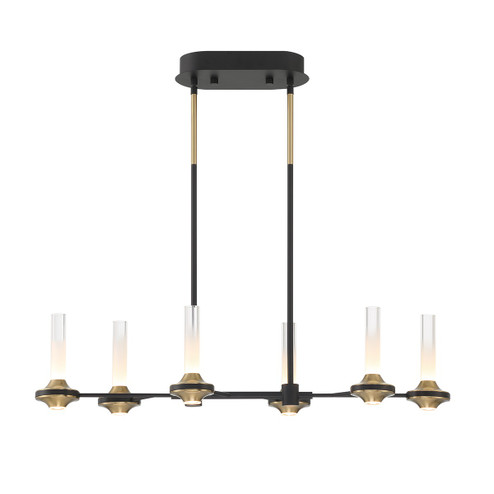 Torcia LED Chandelier in Black and Brass (40|45713019)