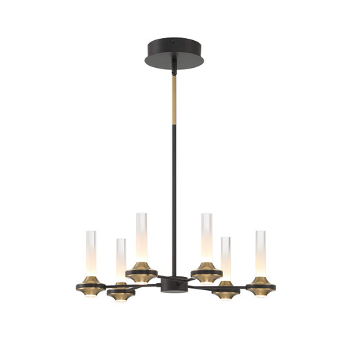 Torcia LED Chandelier in Black and Brass (40|45712012)