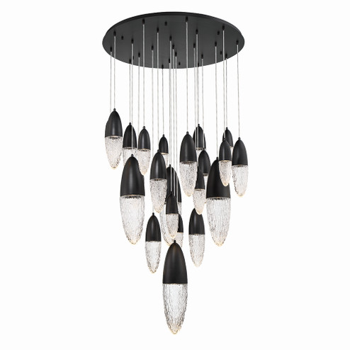 Ecrou 22 Light Chandelier in Matte Black (40|43860025)