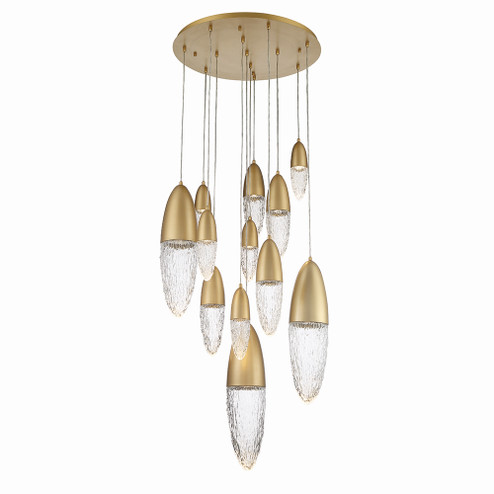 Ecrou 12 Light Chandelier in Satin Gold Paint (40|43859038)