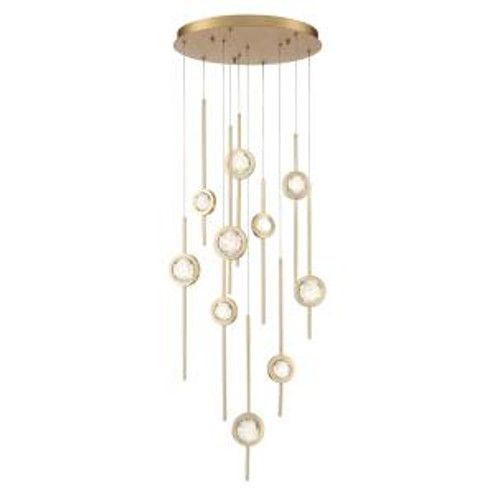 Barletta LED Chandelier in Brass Anodized Aluminum (40|39464026)