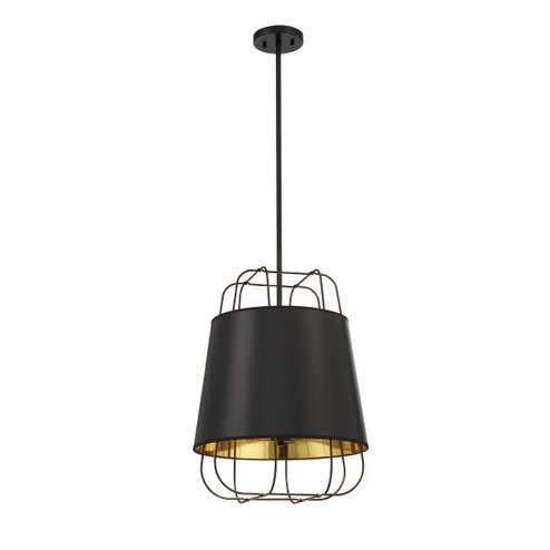 Tura Three Light Pendant in Black (40|38143021)