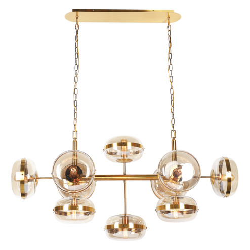 Nottingham Ten Light Chandelier in Ancient Brass (40|37089016)