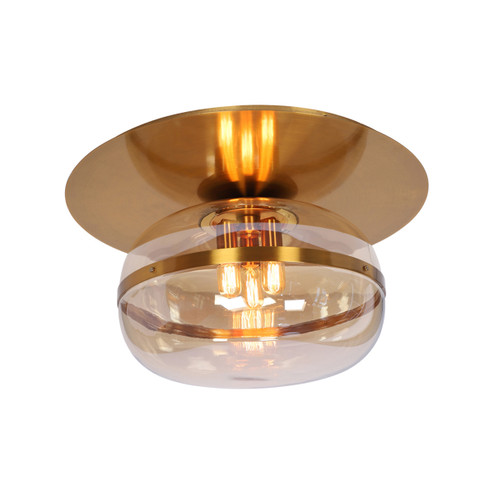 Nottingham Three Light Flushmount in Ancient Brass (40|37088019)