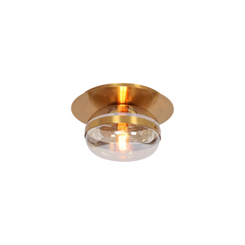 Nottingham One Light Flush Mount in Antique Brass (40|37086015)