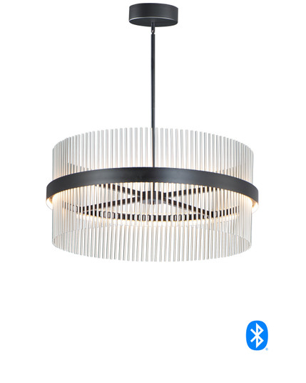 Chimes WiZ LED Pendant in Black / Satin Nickel (86|E34207BKSN)
