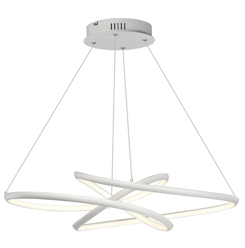 Twisted LED Pendant in Matte White (86|E30647MW)