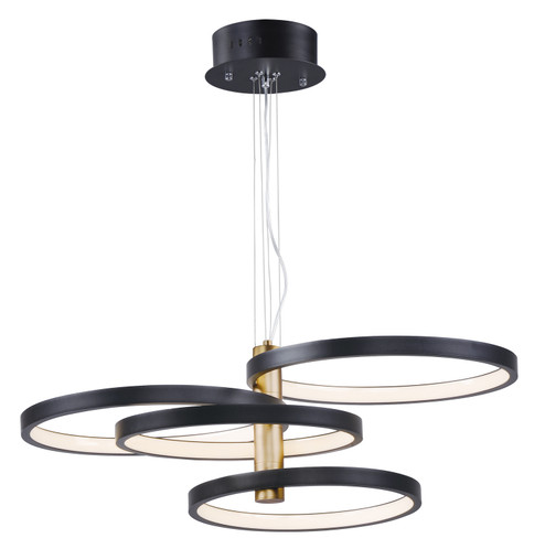 Hoopla LED Pendant in Black / Gold (86|E24326BKGLD)
