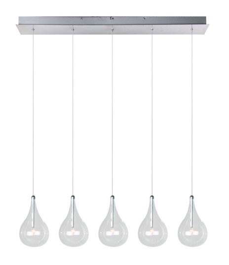 Larmes Five Light Pendant in Polished Chrome (86|E2311518)