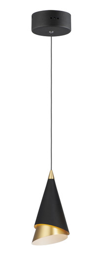 Mermaid LED Mini Pendant in Black / Metallic Gold (86|E21441BKMG)