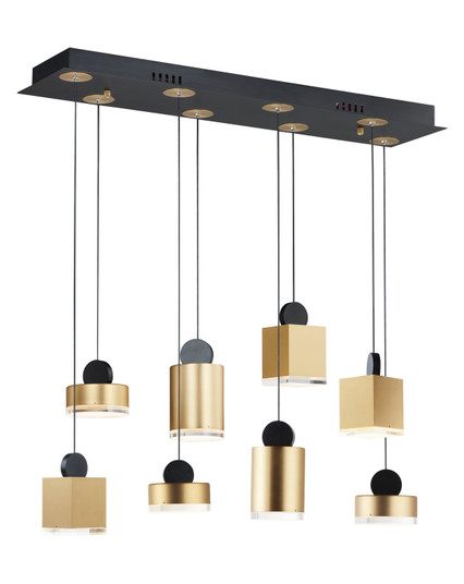 Nob LED Pendant in Black / Gold (86|E2086775BKGLD)