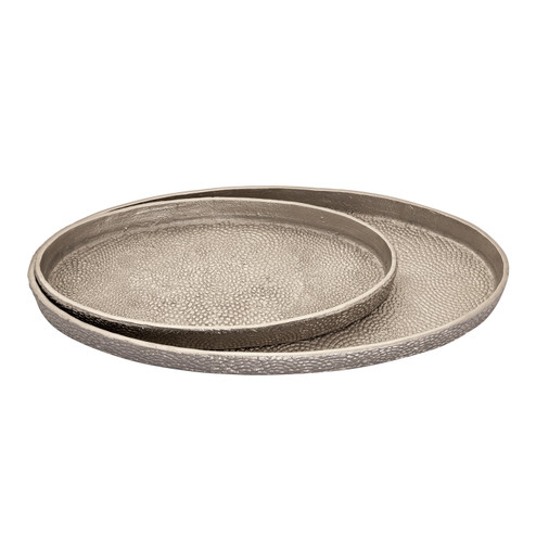 Oval Pebble Tray in Antique Nickel (45|H080710660S2)