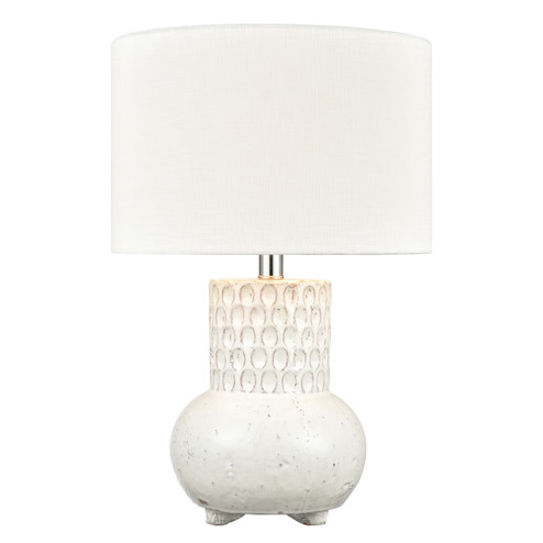 Delia One Light Table Lamp in White (45|H00197991)