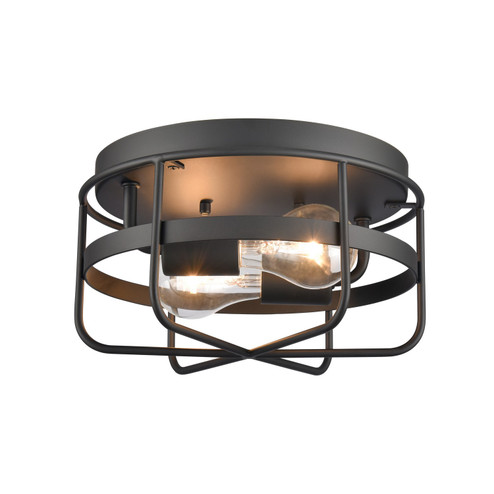 Gael Two Light Flush Mount in Matte Black (45|EC896742)