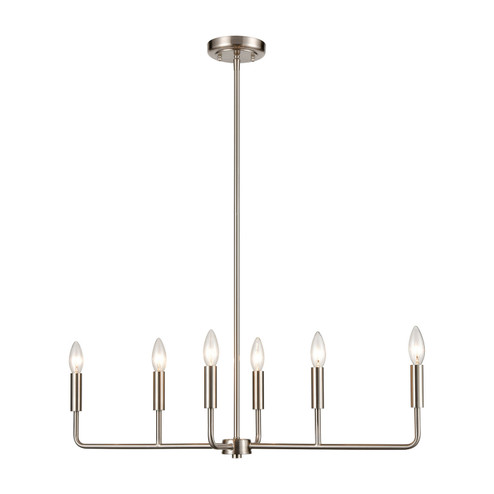 Park Slope Six Light Chandelier in Brushed Nickel (45|CN330622)