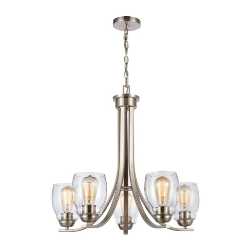 Calistoga Five Light Chandelier in Brushed Nickel (45|CN320522)