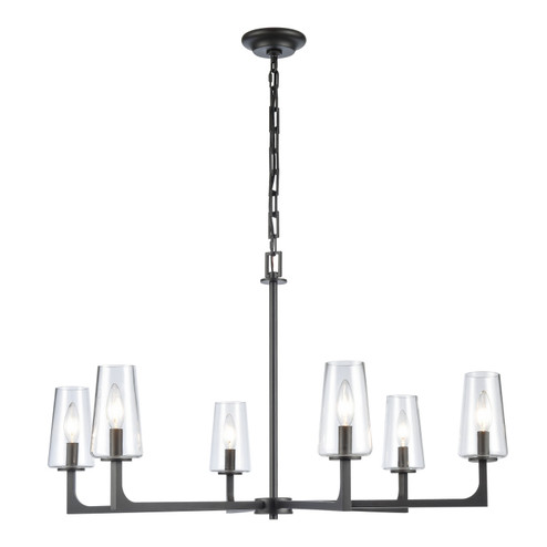 Fitzroy Six Light Chandelier in Matte Black (45|899666)