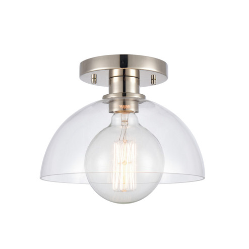 Julian One Light Semi Flush Mount in Polished Nickel (45|899241)