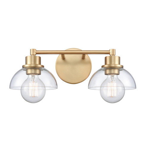 Julian Two Light Vanity in Brushed Gold (45|899112)