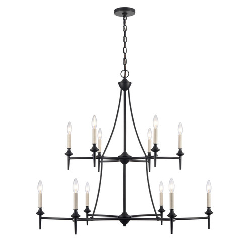 Solomon 12 Light Chandelier in Matte Black (45|8969966)