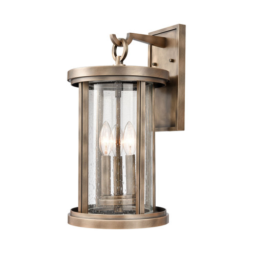 Brison Three Light Outdoor Wall Sconce in Vintage Brass (45|893923)