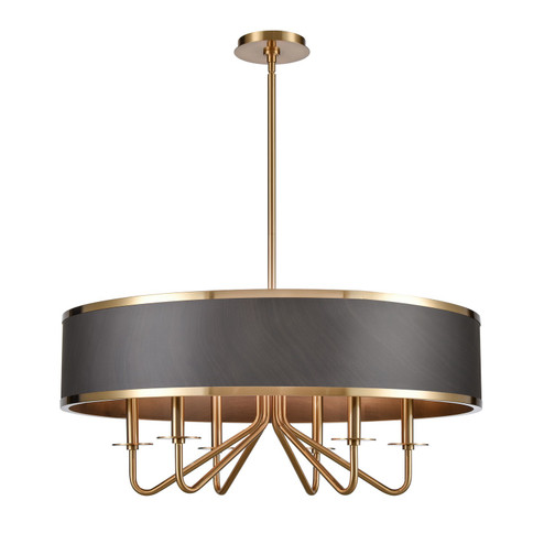 Engel Six Light Chandelier in Satin Brass (45|823356)