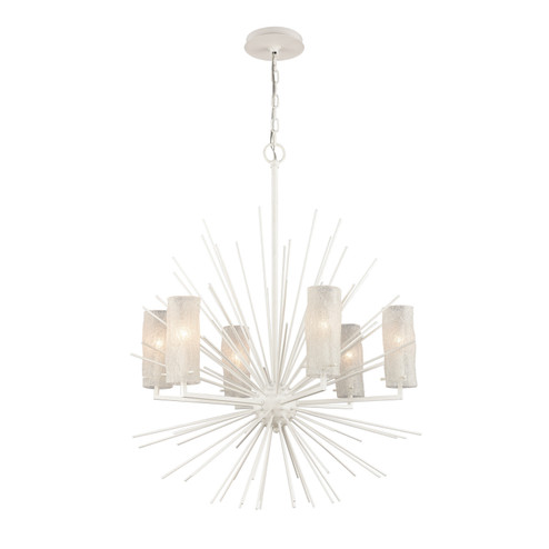 Sea Urchin Six Light Chandelier in White Coral (45|820876)