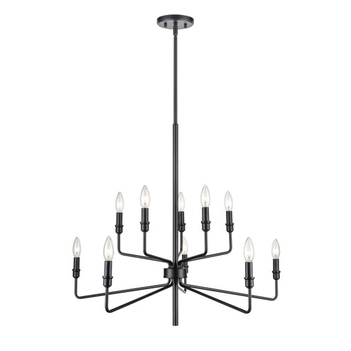 Saginaw Ten Light Chandelier in Matte Black (45|8151955)