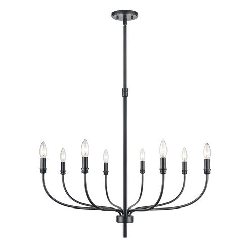 Newland Eight Light Chandelier in Matte Black (45|815178)