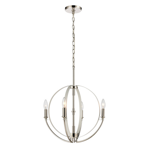 Rotunde Four Light Chandelier in Matte White (45|814754)