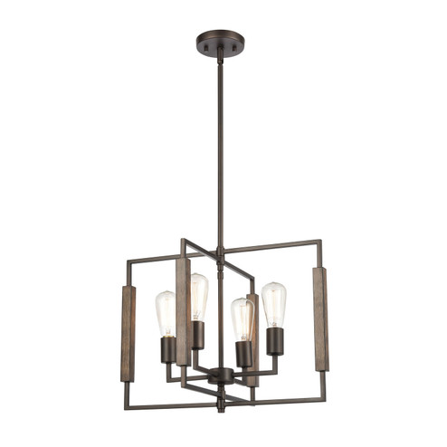 Zinger Four Light Chandelier in Oil Rubbed Bronze (45|751614)