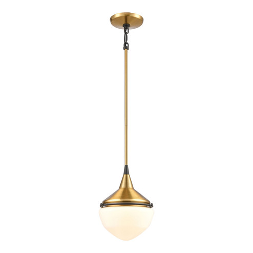 Mid Century Schoolhouse One Light Mini Pendant in Satin Brass (45|693831)