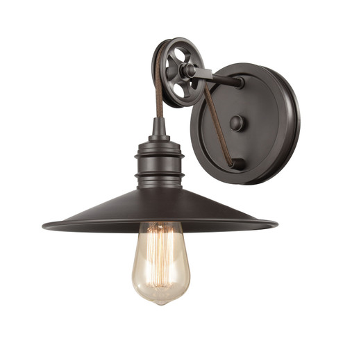 Spindle Wheel One Light Wall Sconce in Oil Rubbed Bronze (45|690841)