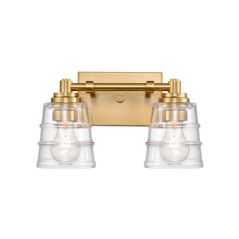 Pulsate Two Light Vanity in Satin Brass (45|679712)