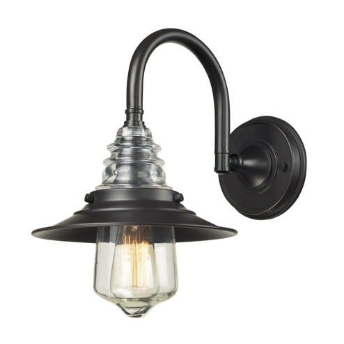 Insulator Glass One Light Wall Sconce in Oiled Bronze (45|668121)