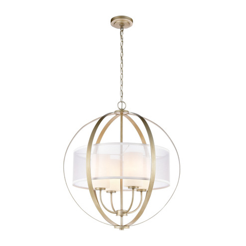 Diffusion Four Light Chandelier in Aged Silver (45|570394)