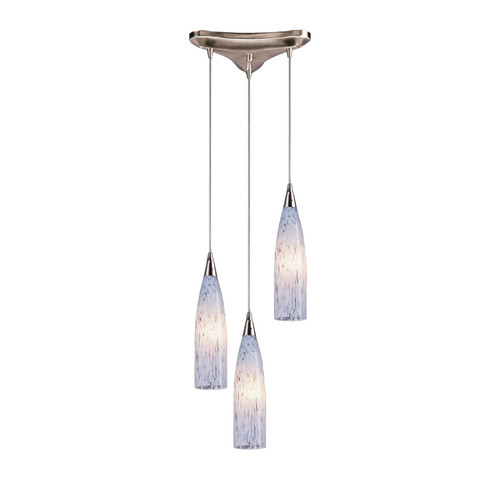 Lungo Three Light Pendant in Satin Nickel (45|5013SW)