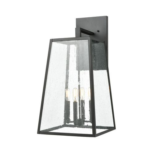 Meditterano Four Light Outdoor Wall Sconce in Matte Black (45|475234)