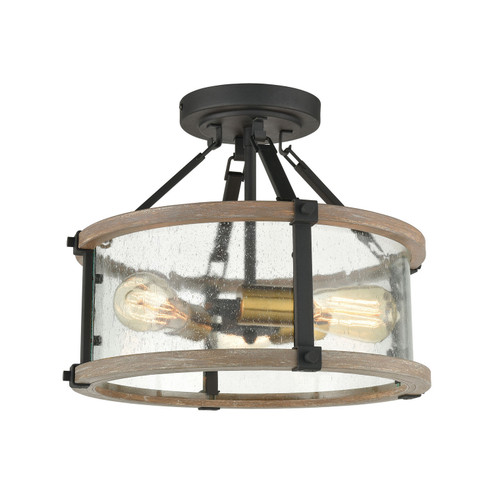 Geringer Three Light Semi Flush Mount in Charcoal (45|472863)