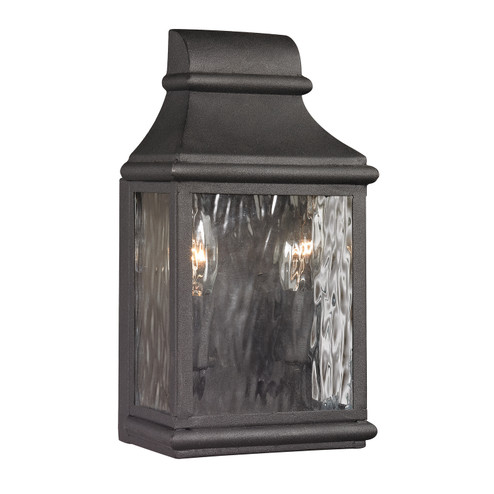 Forged Jefferson Two Light Outdoor Wall Sconce in Charcoal (45|470702)