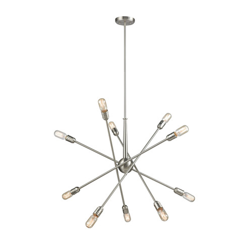 Delphine Ten Light Chandelier in Satin Nickel (45|4626110)