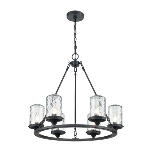 Torch Six Light Outdoor Pendant in Charcoal (45|454066)