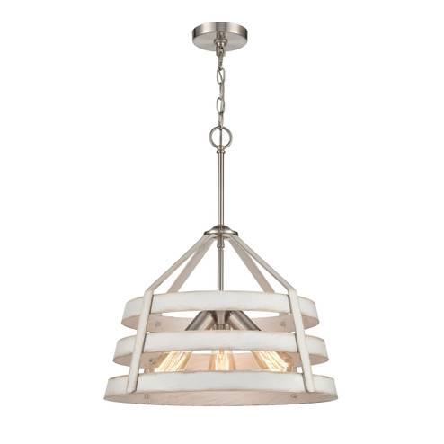 Brigantine Three Light Chandelier in Satin Nickel (45|335573)