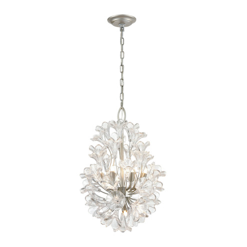 Celene Nine Light Chandelier in Aged Silver (45|334869)